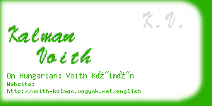 kalman voith business card